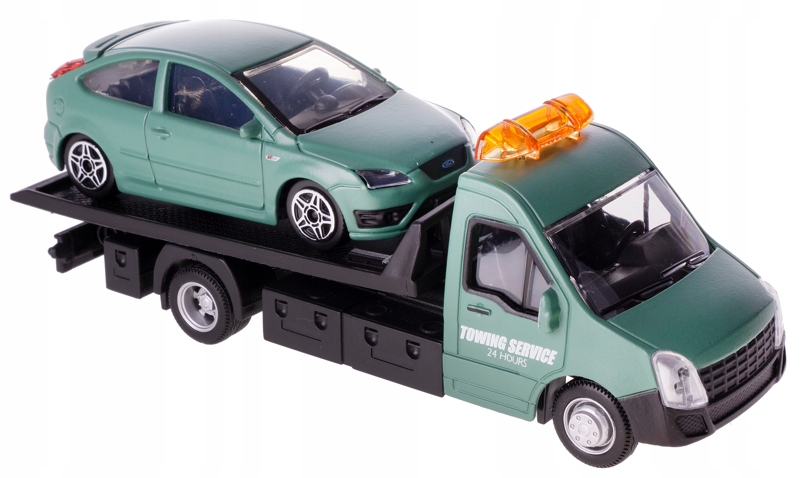 

Auto Laweta Ford Focus Bburago 1:43 Zielony