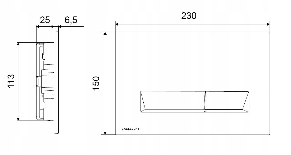 EXCELLENT SHIRO STELAŻ WC+PRZYCISK PLATTO BIAŁY Rodzaj do toalety