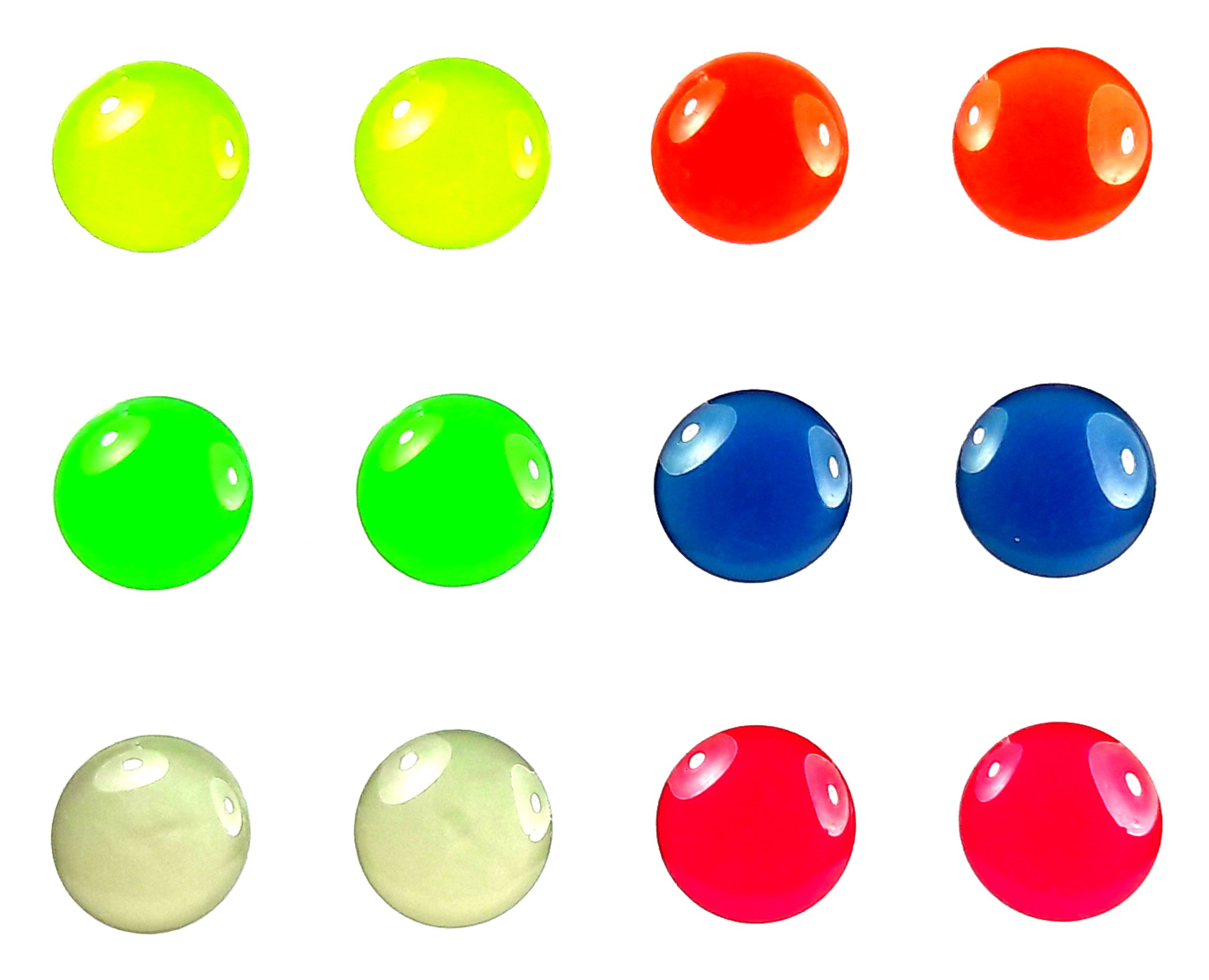 

Zestaw kolczyków 6 par koła kółka fluorescencyjne