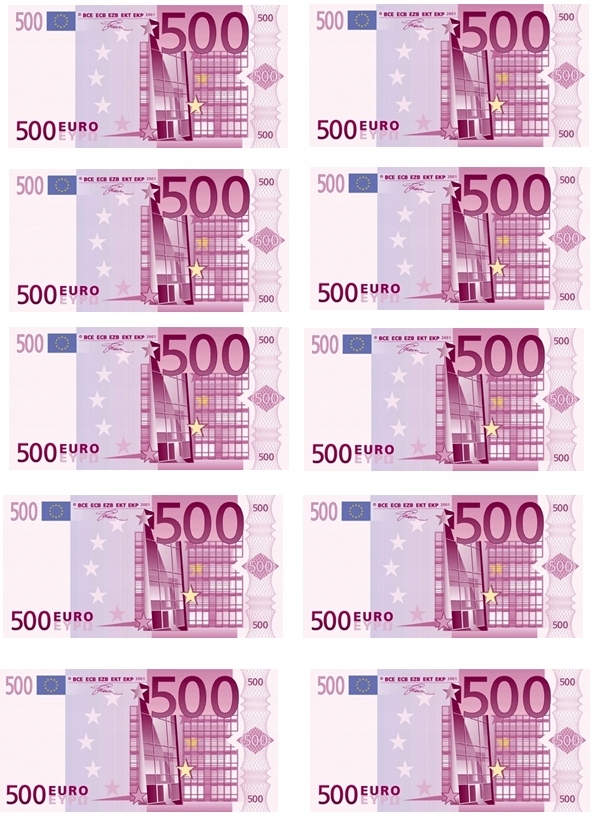 Размер евро купюры. 500 Евро для печати. Купюра 500 евро. Евро купюра для печати. Банкноты евро 500.