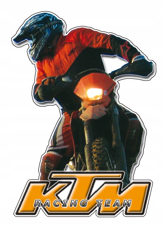 

Ktm Racing Team 10cm Naklejka Laminat Uv na Auto