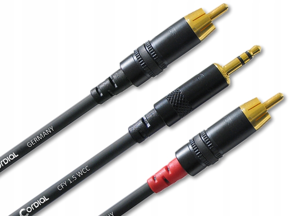 

Cordial Cfy Kabel Audio Mini Jack 3,5 2xRCA - 1,5m