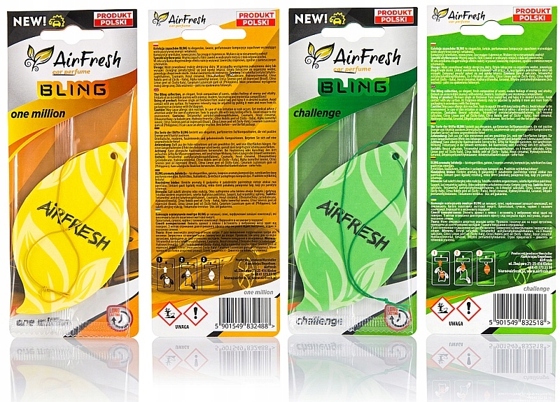 AIRFRESH ZAWIESZKI ZAPACHOWE, SET 30 SZT. ZAPACHÓW Kod producenta 1986