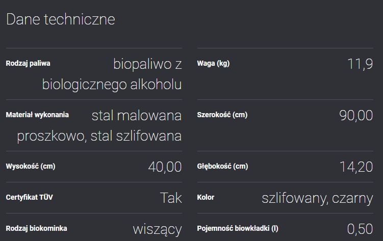 Biokominek bezdymny DELTA 2 QUBE + SZYBA + Kamyki Materiał wykonania stal malowana proszkowo