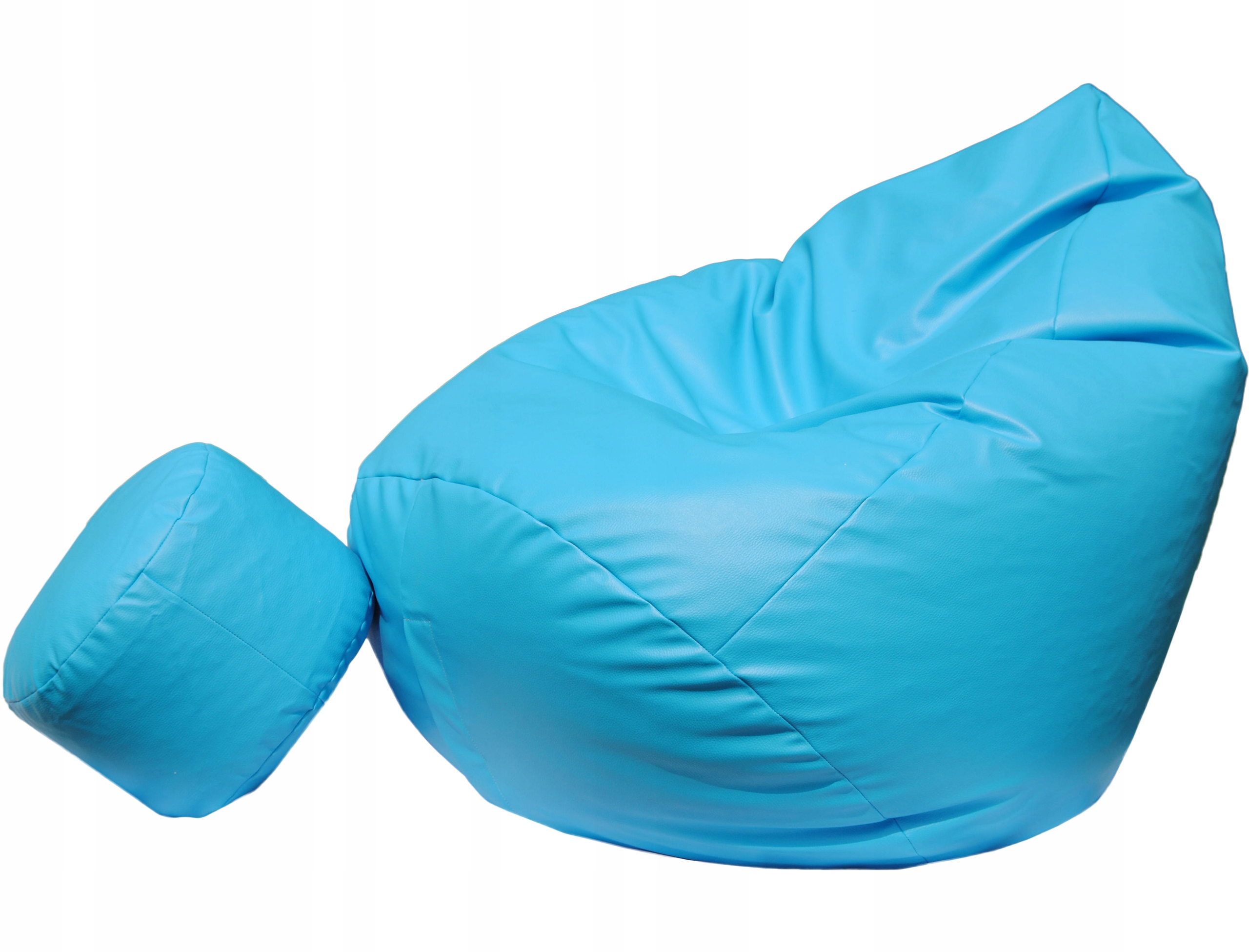 WIELKA PUFA XXXL + GRATIS pufy WOREK FOTEL SALON Wysokość mebla 110 cm