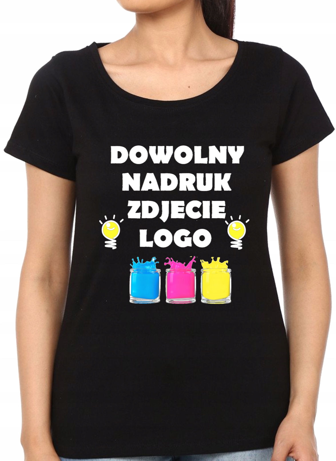 ФУТБОЛКА ЖЕНСКАЯ С ВАШИМ СОБСТВЕННЫМ ПРИНТОМ ГРАФИКА М