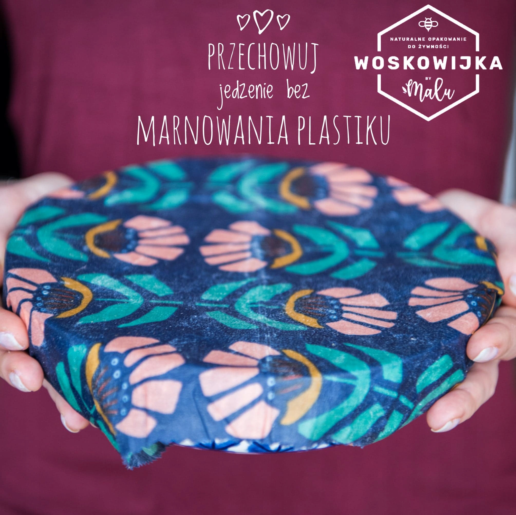 Woskowijki by Malu - zestaw 3 x M -100% naturalne Maksymalna długość boku 23 cm