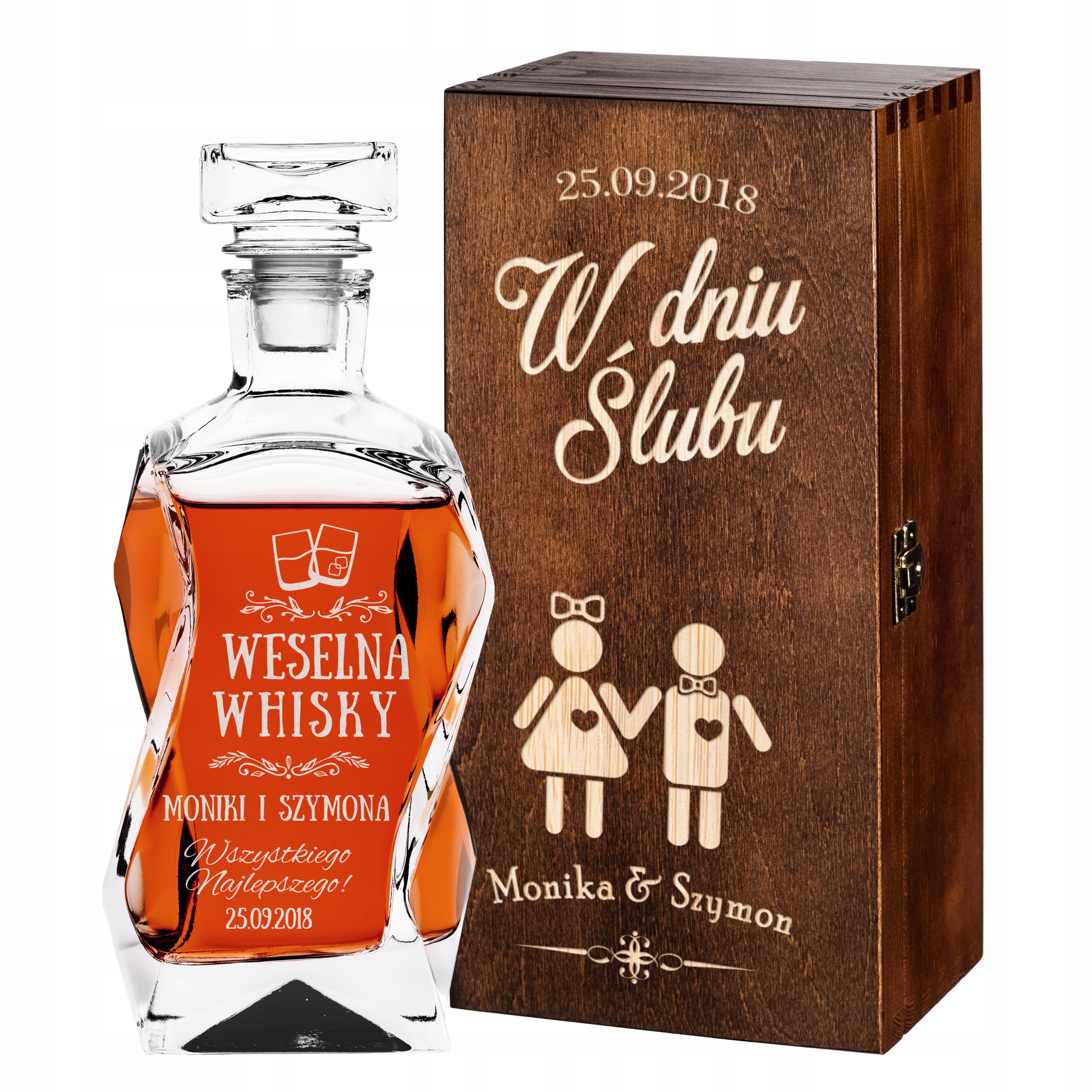 

Karafka Skrzynka Z Grawerem Urodziny Ślub