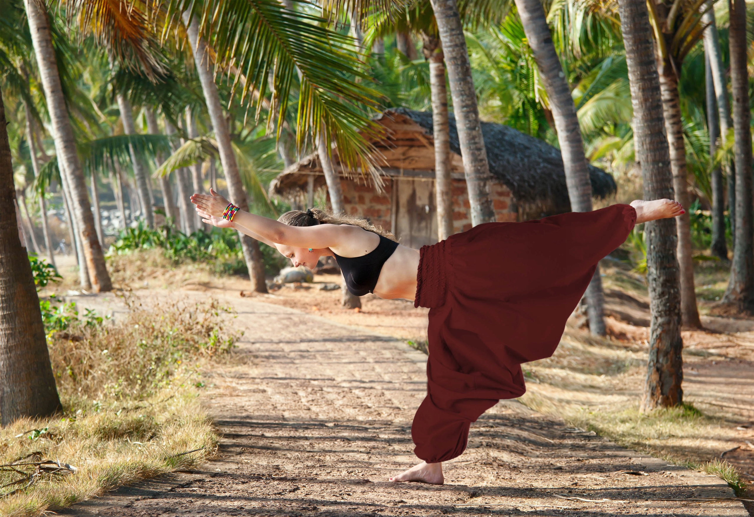 SZARAWARY SPODNIE BORDOWE ALLADYNKI BOHO YOGA Model ALLADYNKI