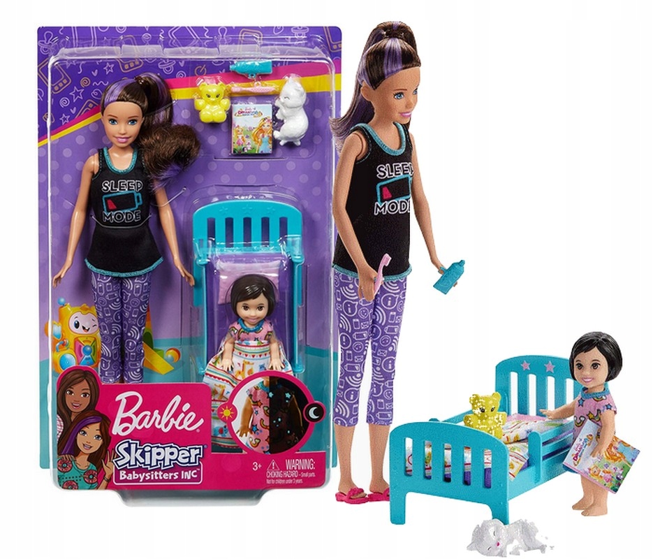 

Lalka Barbie Opiekunka dziecko zestaw z łóżeczkiem