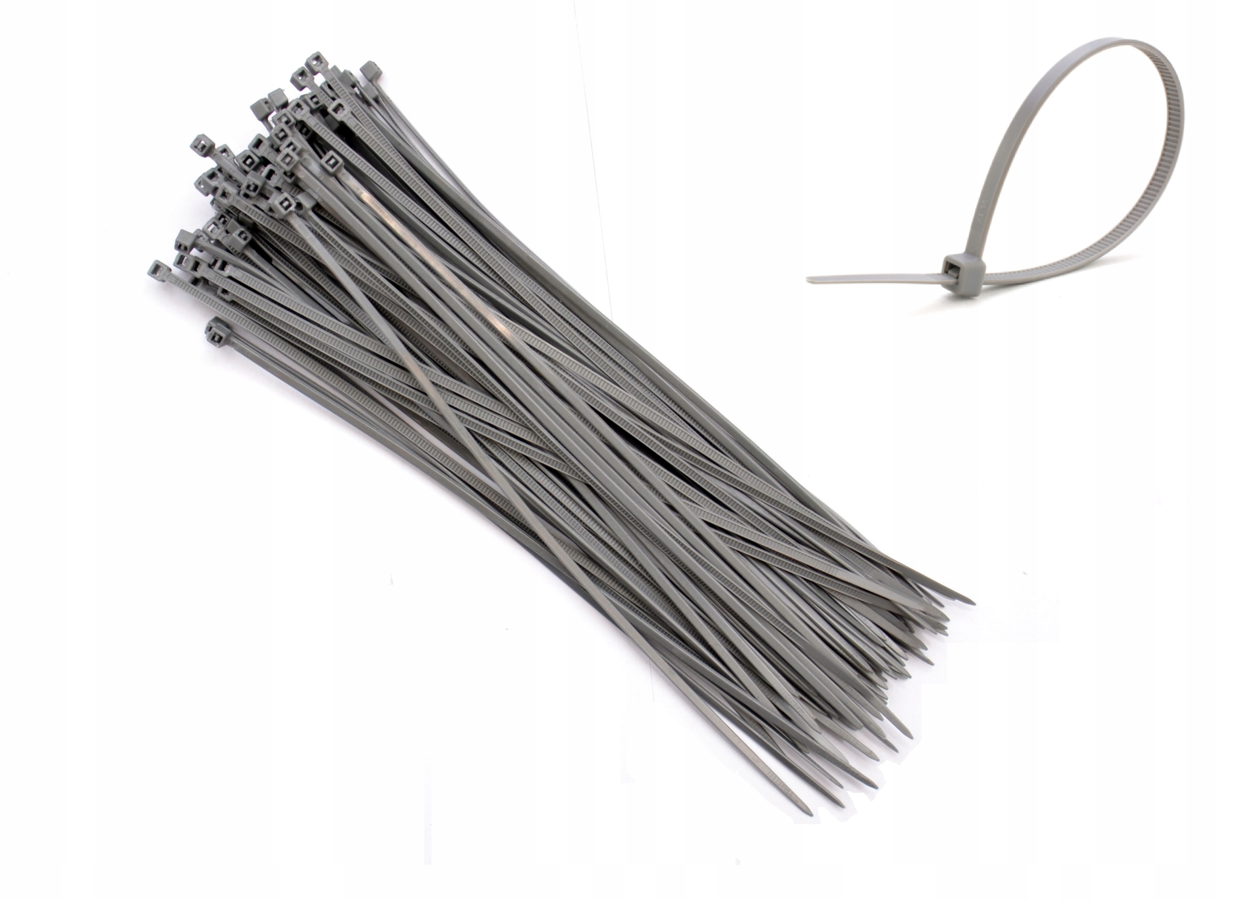 100x SZARE OPASKI ZACISKOWE TRYTYTKI OPASKI KABLOWE TRYTKI 3,6X150mm Kod producenta SZARE 3,6X150