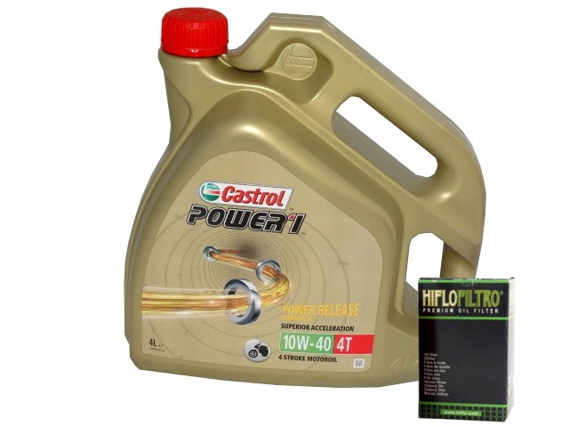 

Zestaw Olej Castrol Power 1 10W40+ HF204 Honda