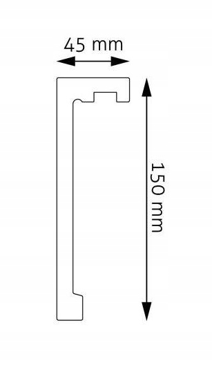 LISTWA KARNISZOWA LK-02 Creativa. Maskownica, osłona karnisza 15cm EAN (GTIN) 5907684664700