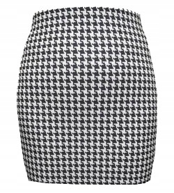 L MINI PEPITKA tuba obcisła spódnica DOPASOWANA Rozmiar 40