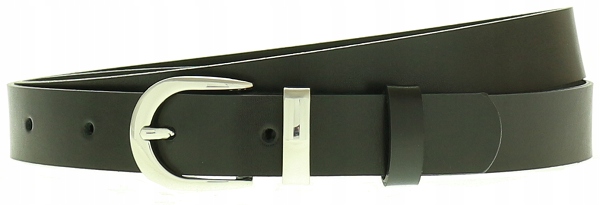 

Pasek Skórzany damski do spodni Czarny 1,9cm Skóra