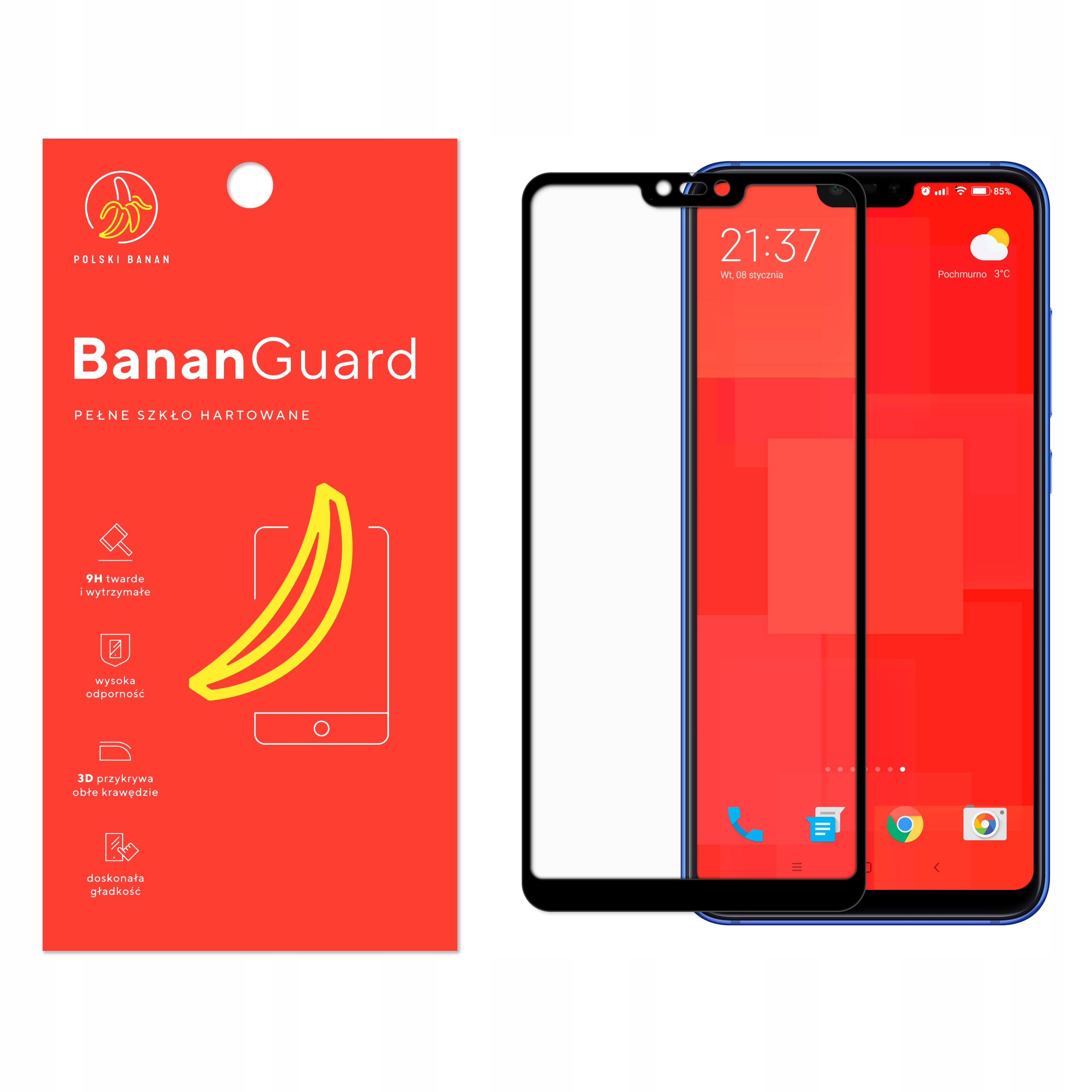 

Szkło Hartowane 3D do Xiaomi Mi8 Lite Mi 8 Lite