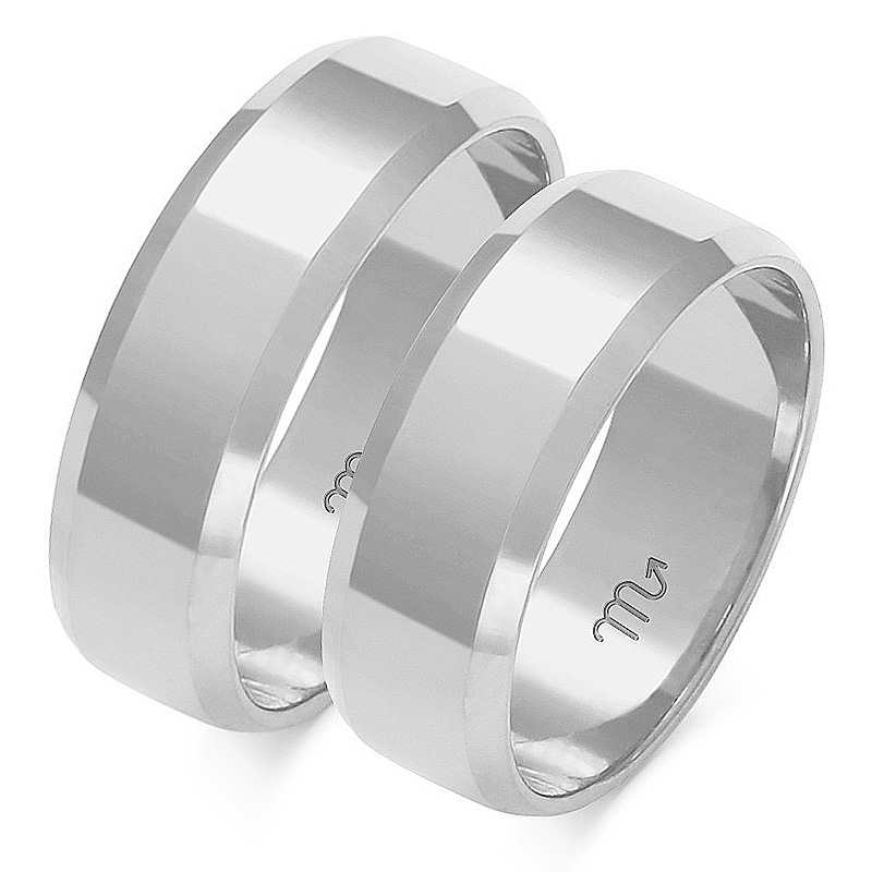 Zlaté Ploché Zkosené Prsteny Čočka ID A-118B