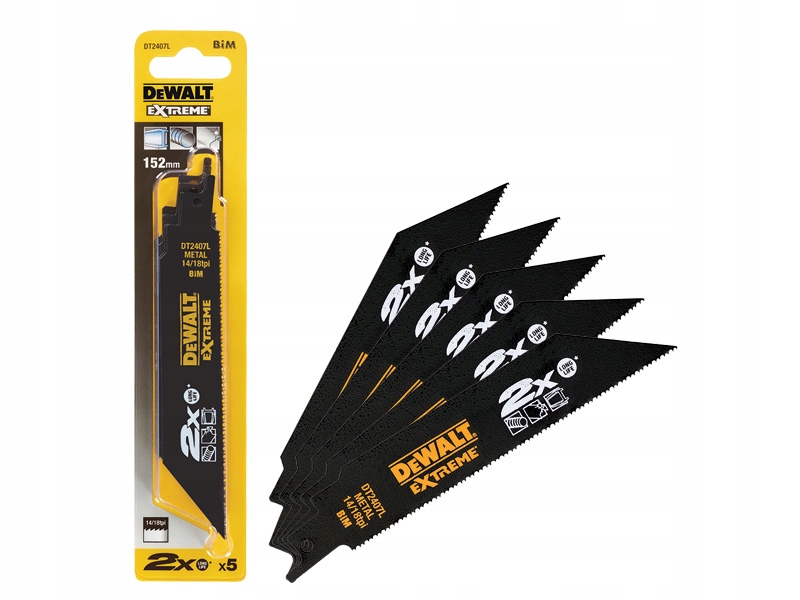 

Brzeszczoty do metalu 152mm Dewalt Extreme DT2407L
