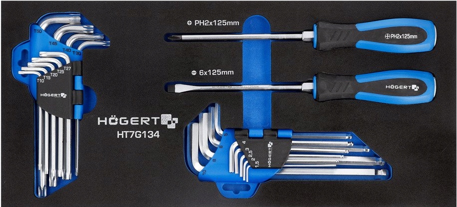 

Hogert HT7G134 Wkład Wkrętaki Klucze Torx Hex 20EL