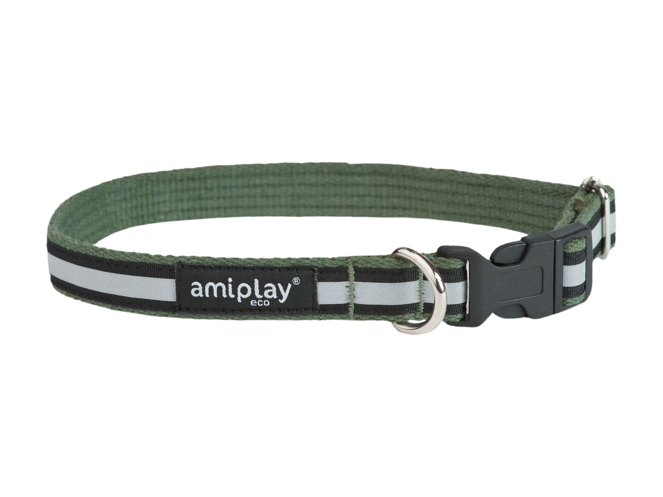 

amiplay Mocna obroża Cotton Shine XL Khaki