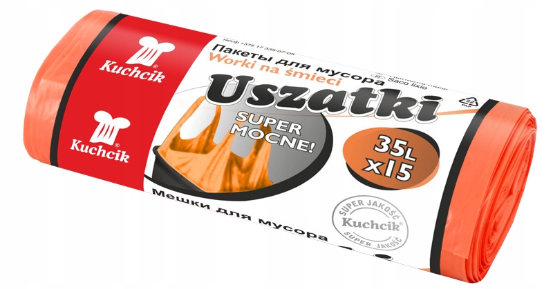 

Worki na śmieci uszatki Kuchcik mocne 35L x 15