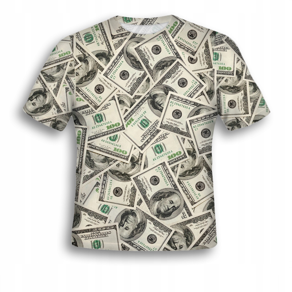 

Koszulka Fulprint Dolary XXL Yoga Nadruk 3D