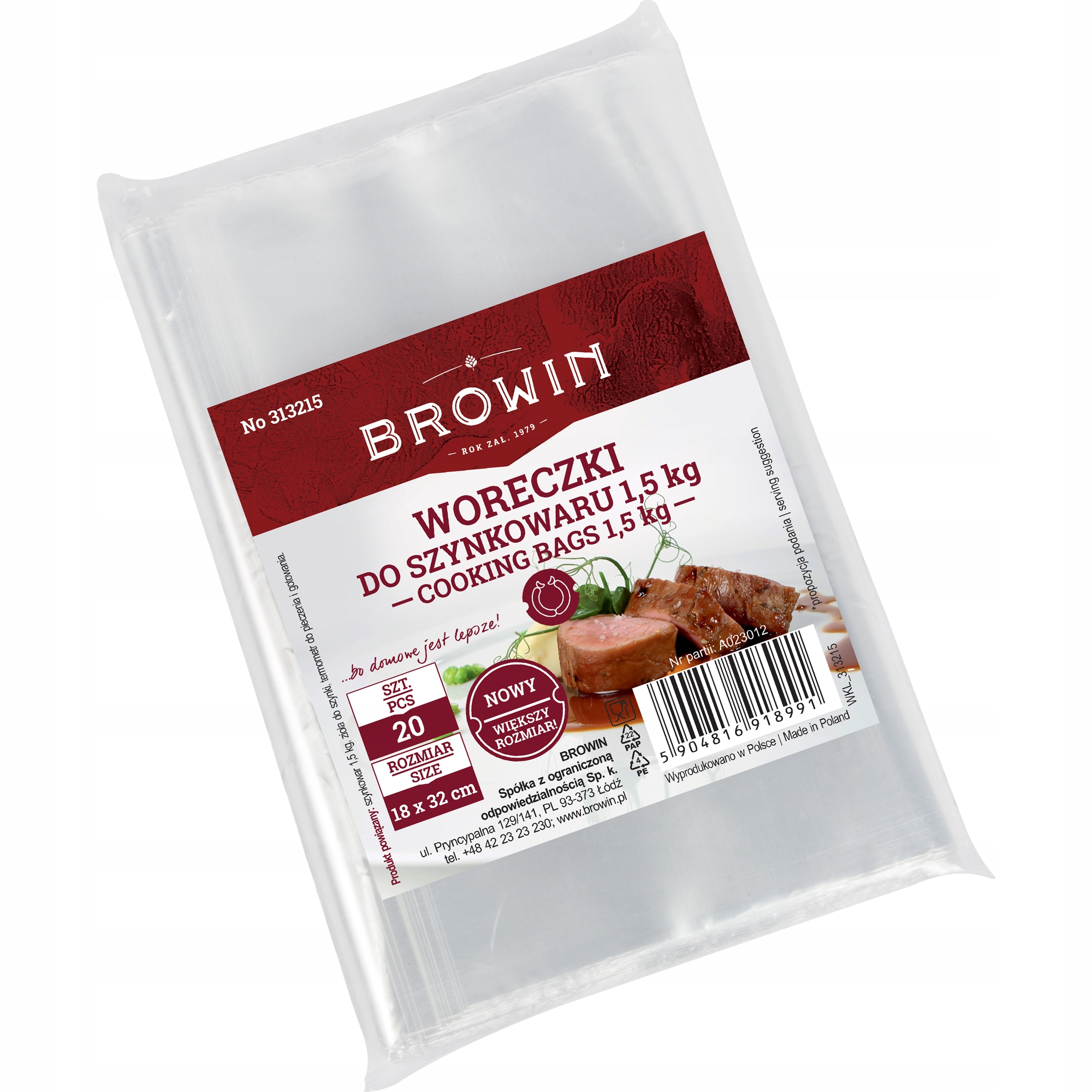 

Woreczki foliowe do szynkowaru 1,5 kg 20 szt.