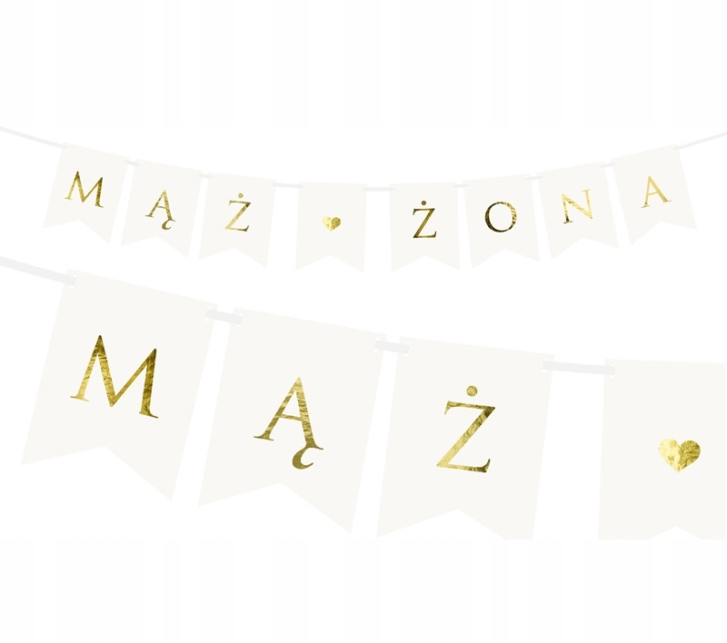 

Baner Mąż Żona napis dekoracja na Ślub Wesele