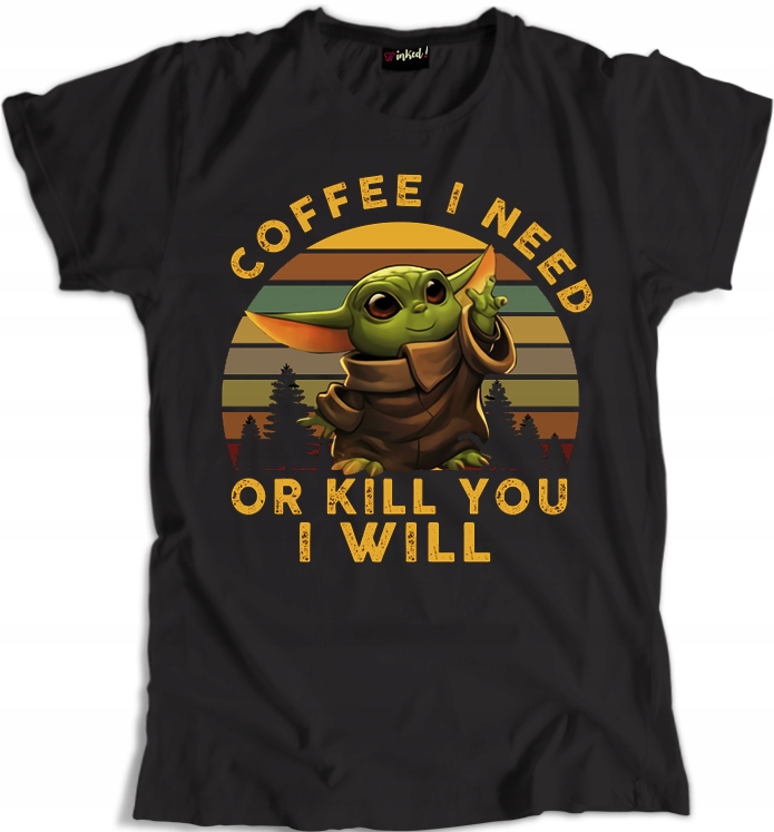 

Baby Yoda Coffee koszulka damska BY02 r. M
