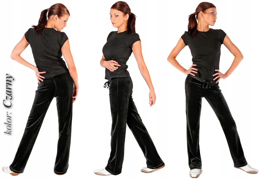SPODNIE DRESOWE WELUROWE 3XL FITNESS DRESY Wzór dominujący bez wzoru