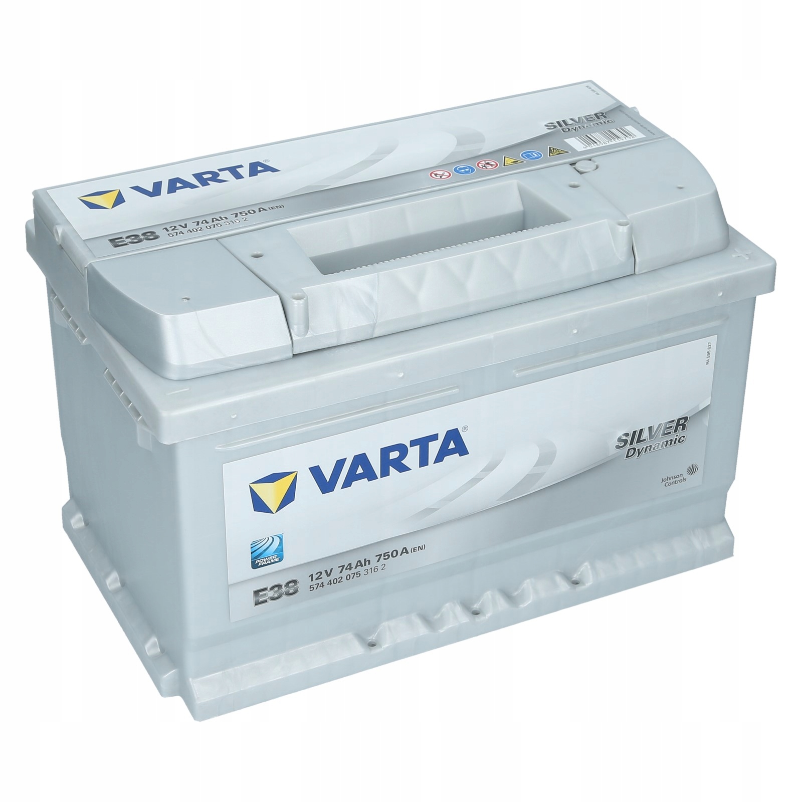 Varta Silver 12V 74AH 750A E38 278x175x175mm