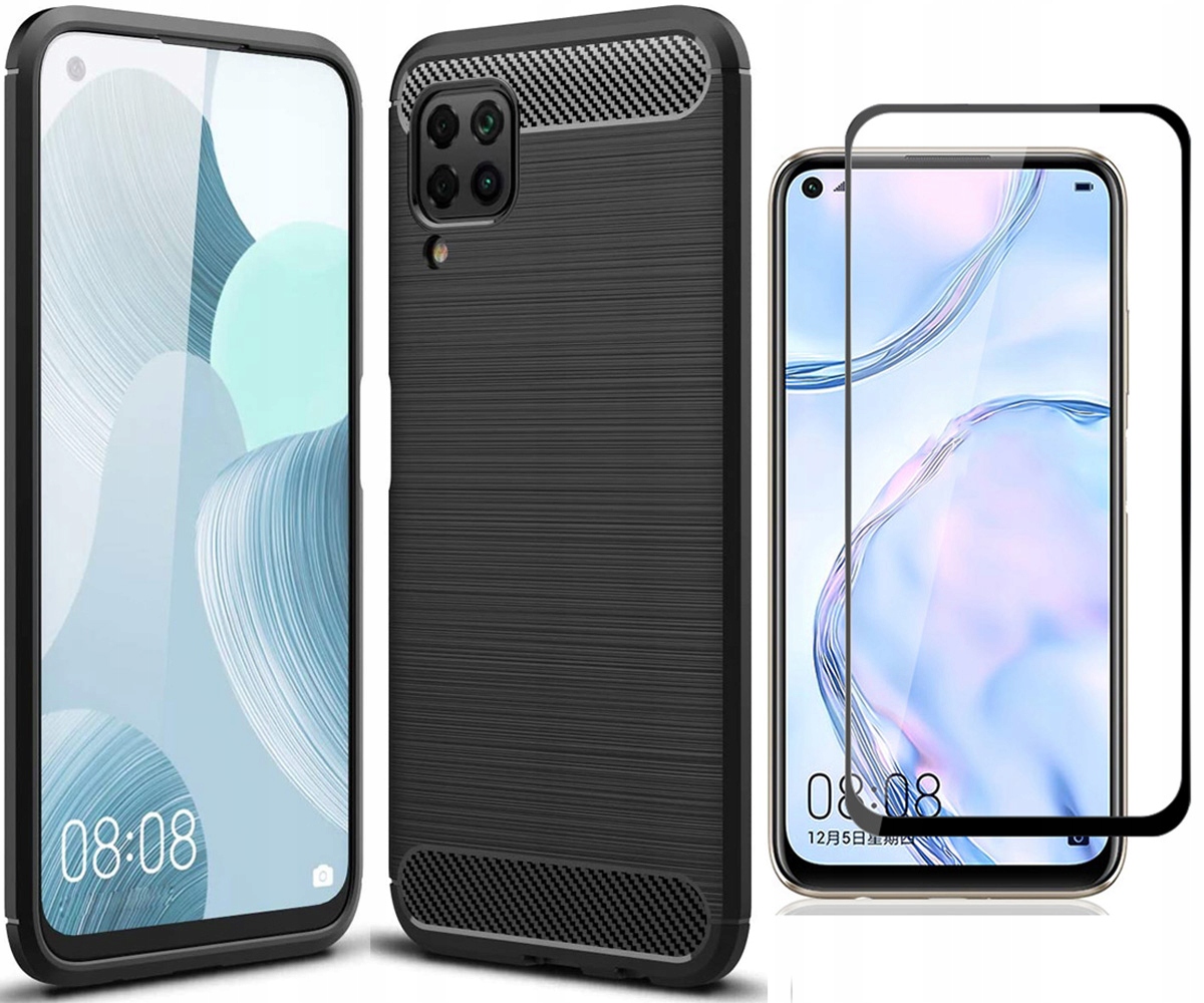

Etui Case Obudowa Carbon Do Huawei P40 Lite +szkło