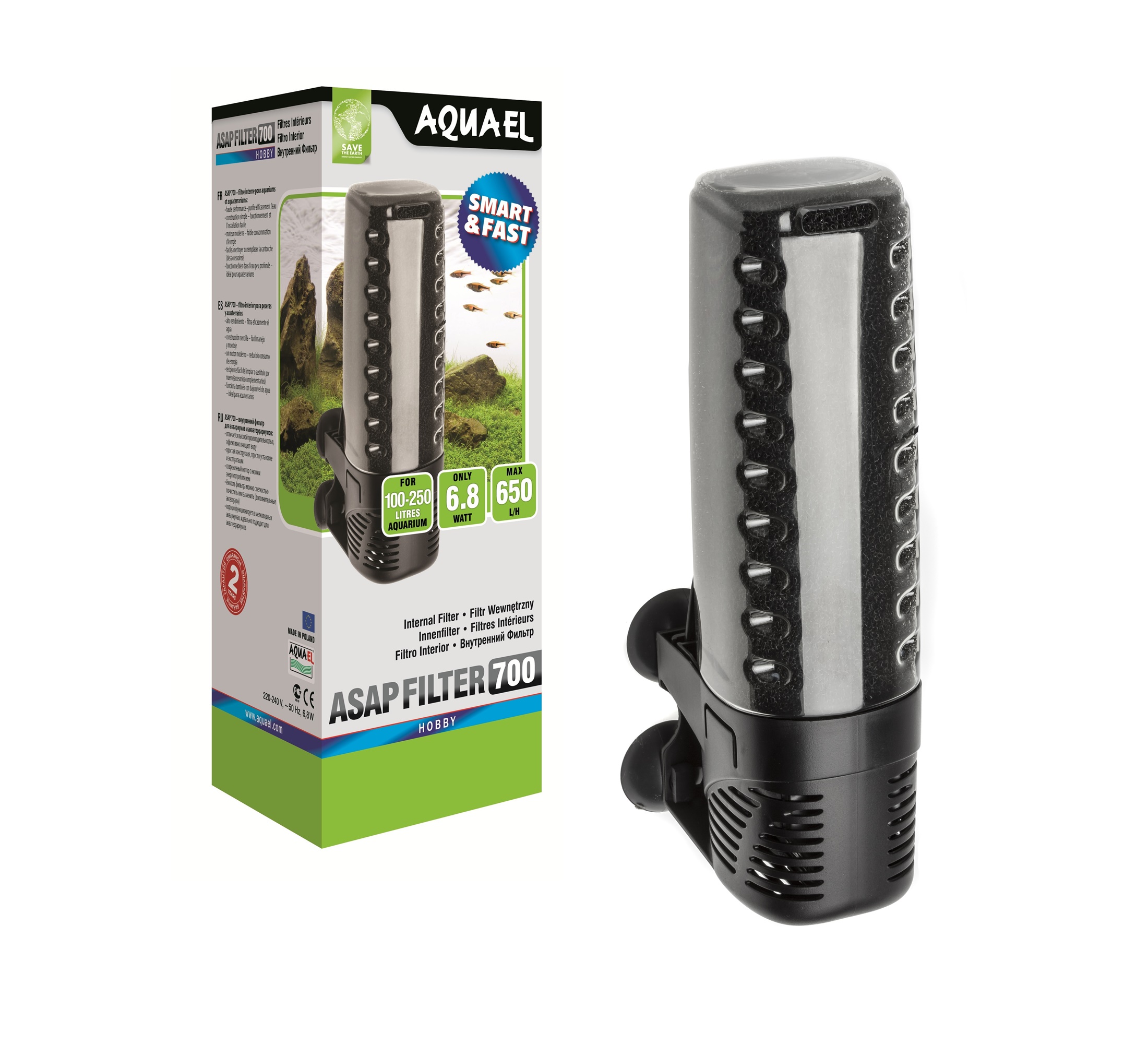 Aquael Asap 700 – vnitřní filtr do 250 l