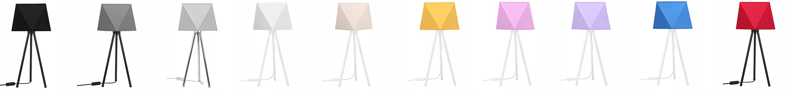 LAMPKA NOCNA BIURKOWA - ABAŻUR DIAMENT - TRÓJNÓG Kolekcja Edron