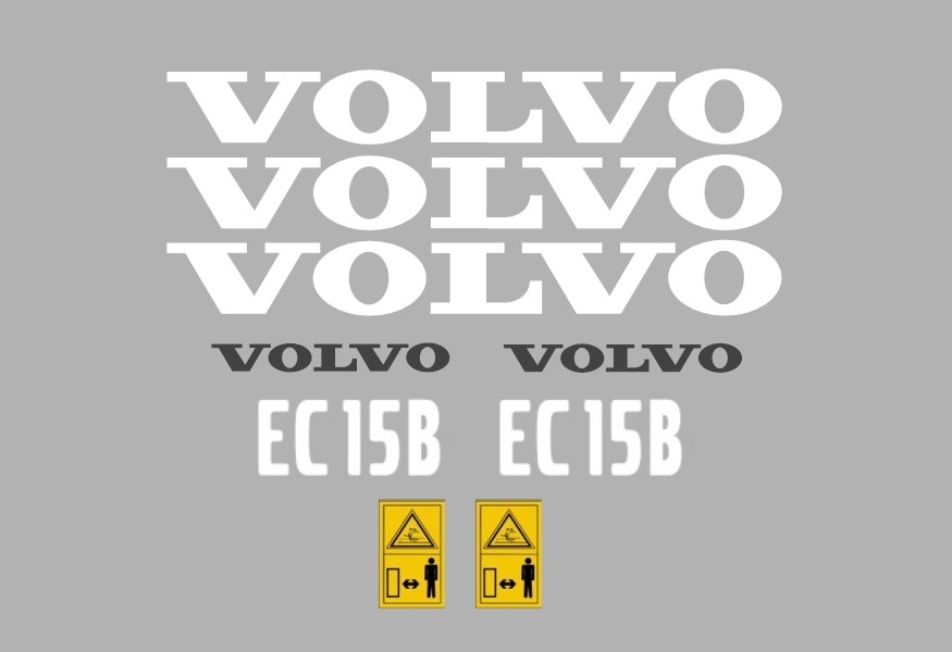 Samolepky s nálepkou Volvo Ec 15 18 25 35 45