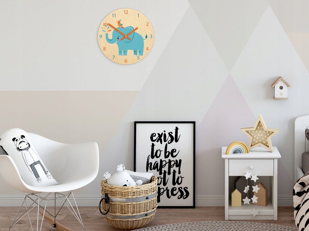 ZEGAR ŚCIENNY SŁOŃ CICHY PREZENT Marka ModernClock