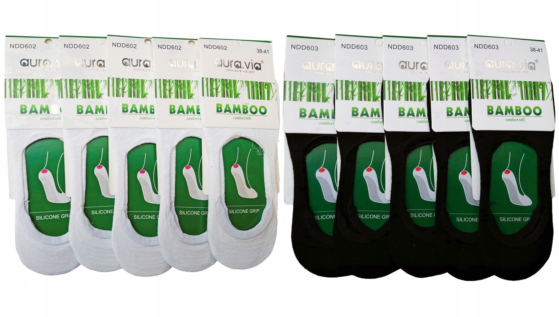

10x Skarpety mikro Stopki mokasyny Bambusowe 38-41