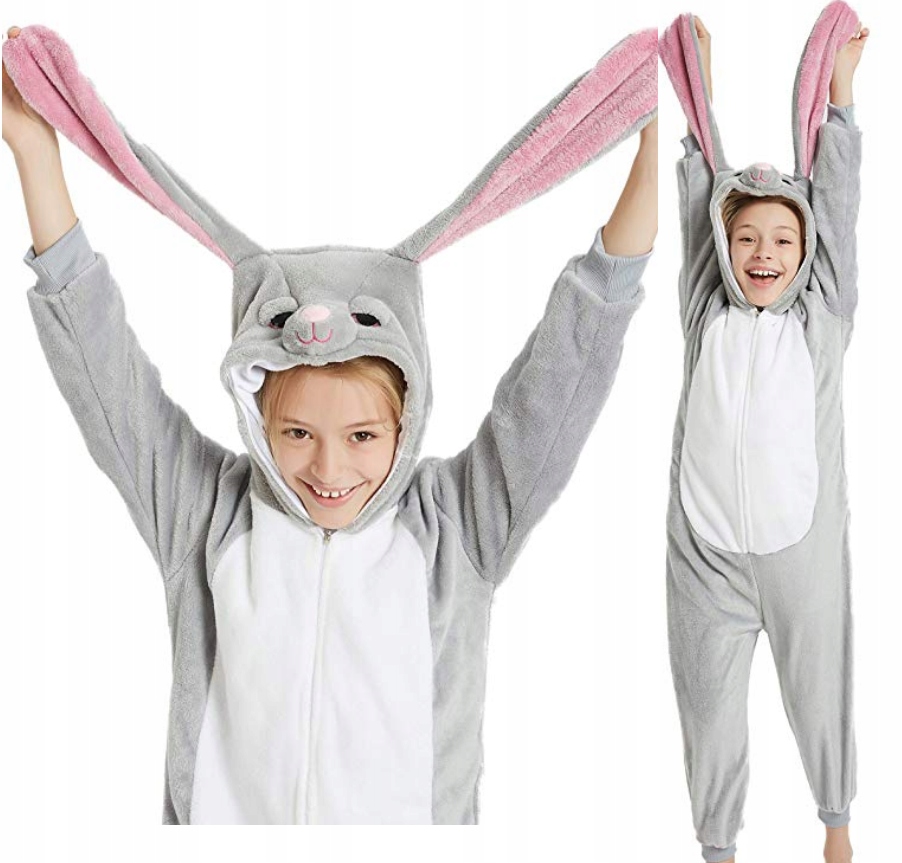 

Królik Zając Uszy Długie Kigurumi piżama 110-116