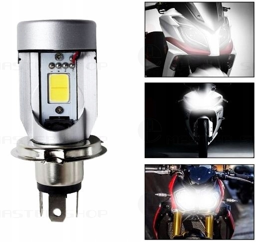 ŻARÓWKA LED H4 HS1 2x2000 LM MOTOR SKUTER MOTOCYKL Producent bez marki