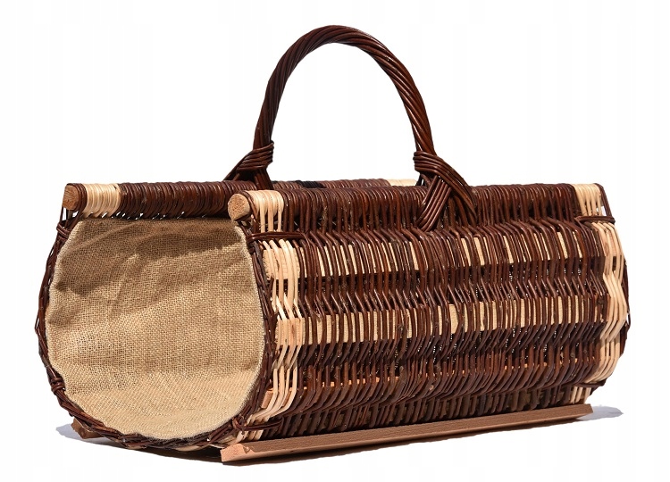 Proutěný koš na dřevo do krbu 50 cm Super!!!