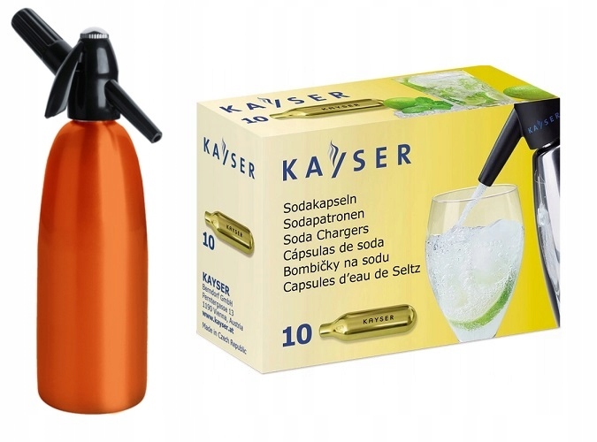 SYFON DO WODY SODOWEJ 1L SATURATOR pomarań WKŁADY