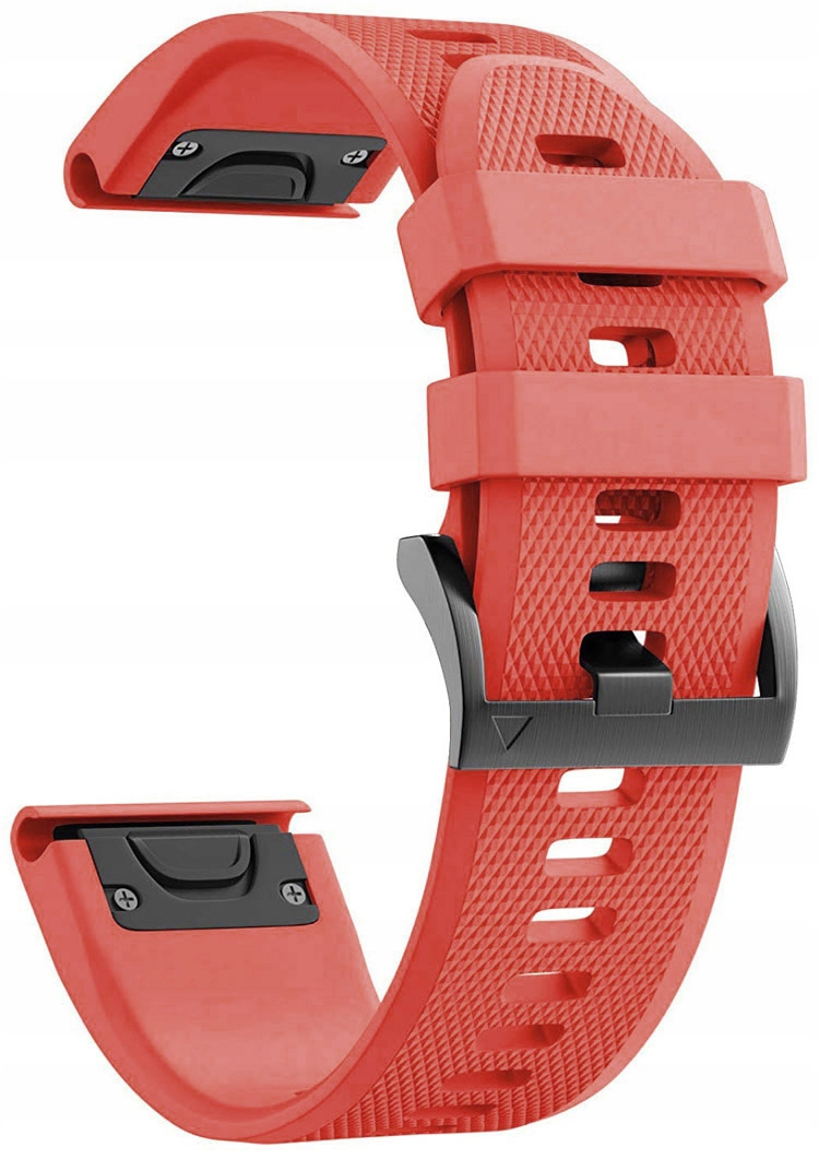 

Czerwony Silikonowy Pasek Garmin Fenix 5 Quick Fit