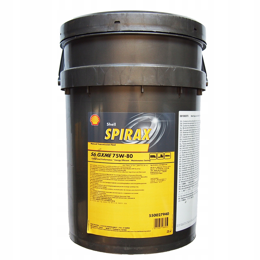 Oleje a mazivá Shell XXL Spirax S6 Gxme 75W80 20L