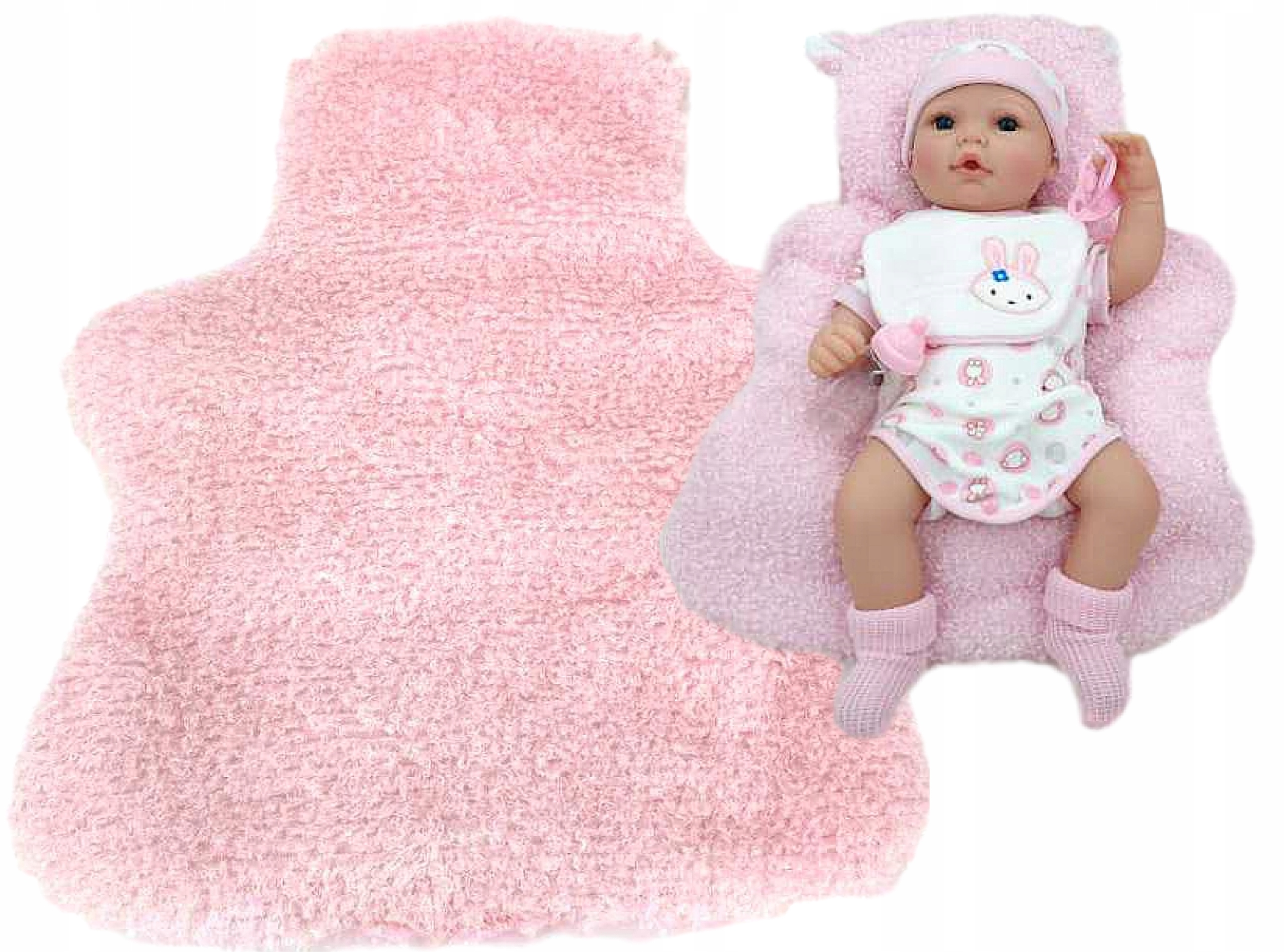 KOCYK OTULACZ DLA LALKI RÓŻOWY MILUTKI kocyk