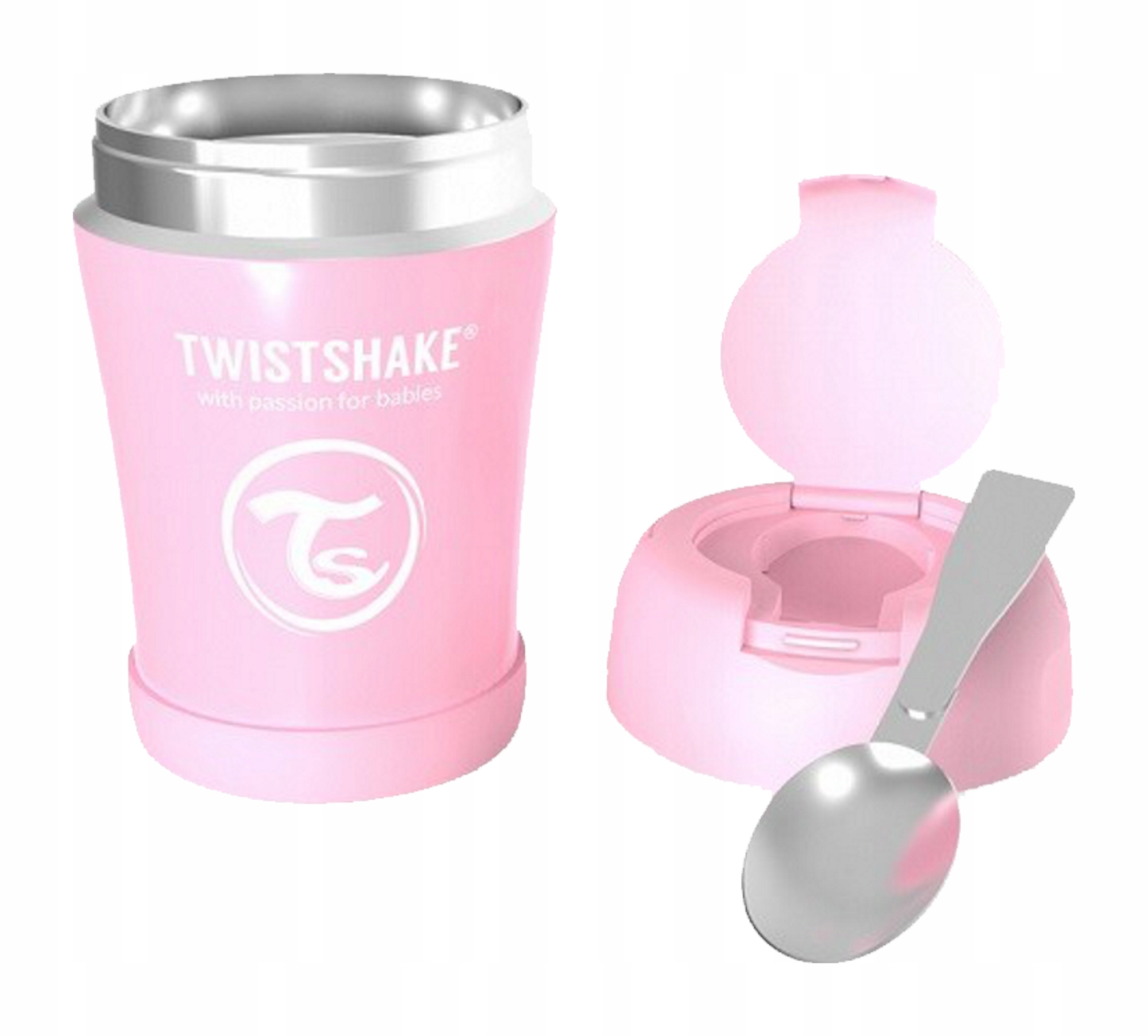 

Twistshake Pojemnik Termiczny z Łyżką 350ml róż