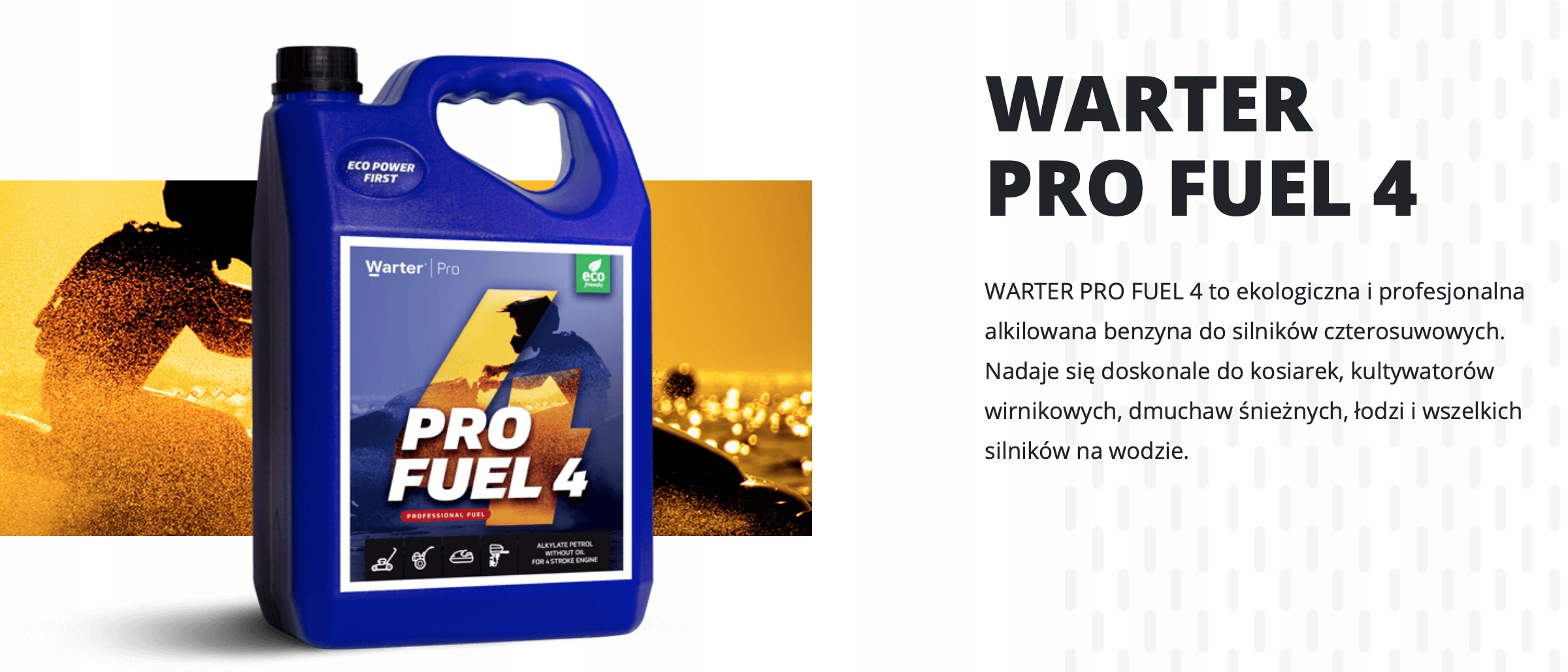 ZDROWE Paliwo do kosiarki ogrodu WARTER PRO 4 18L Octane Number 95