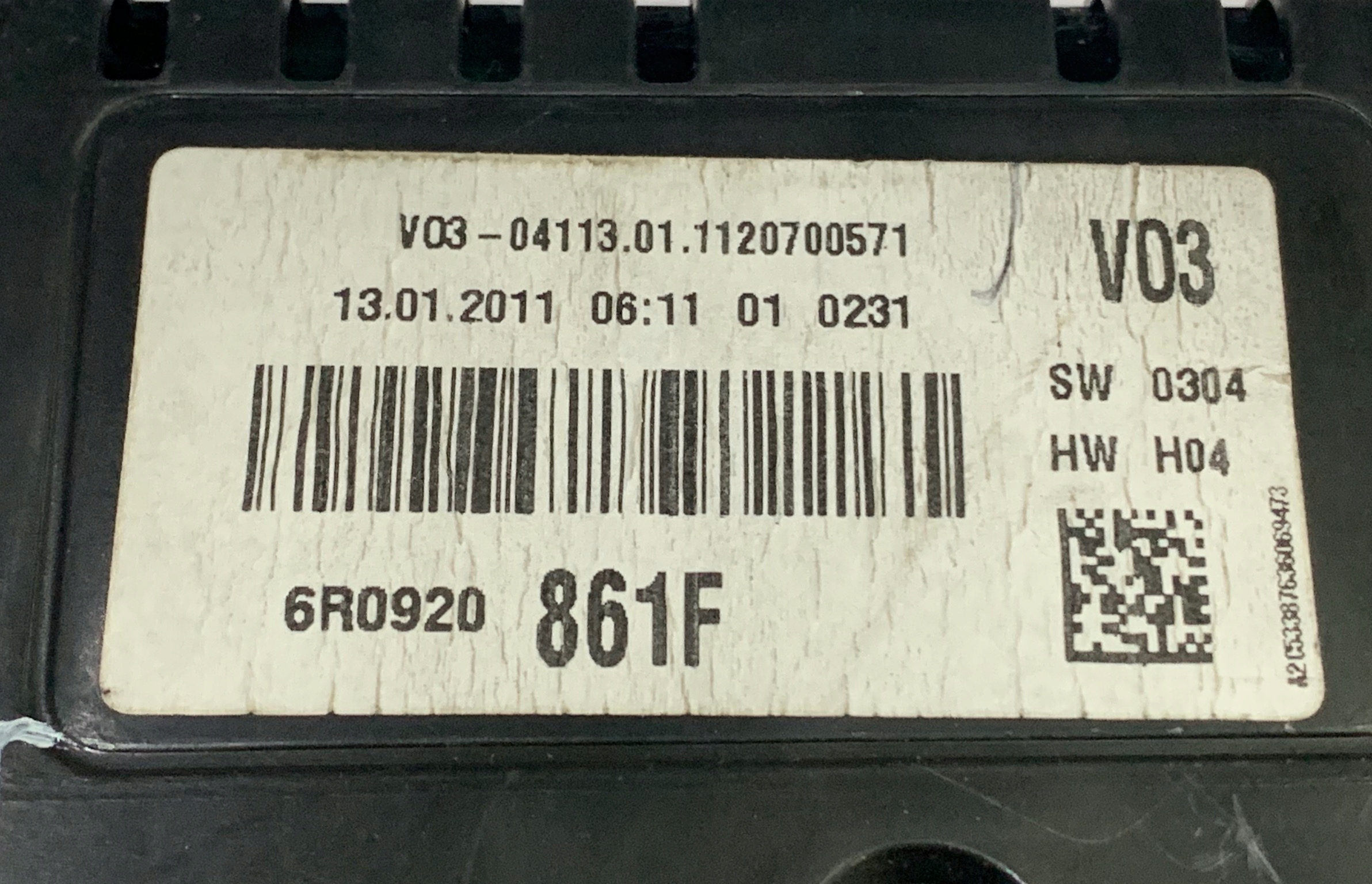 dials dials 88tkm VW Polo 6R0 1.6 TDI