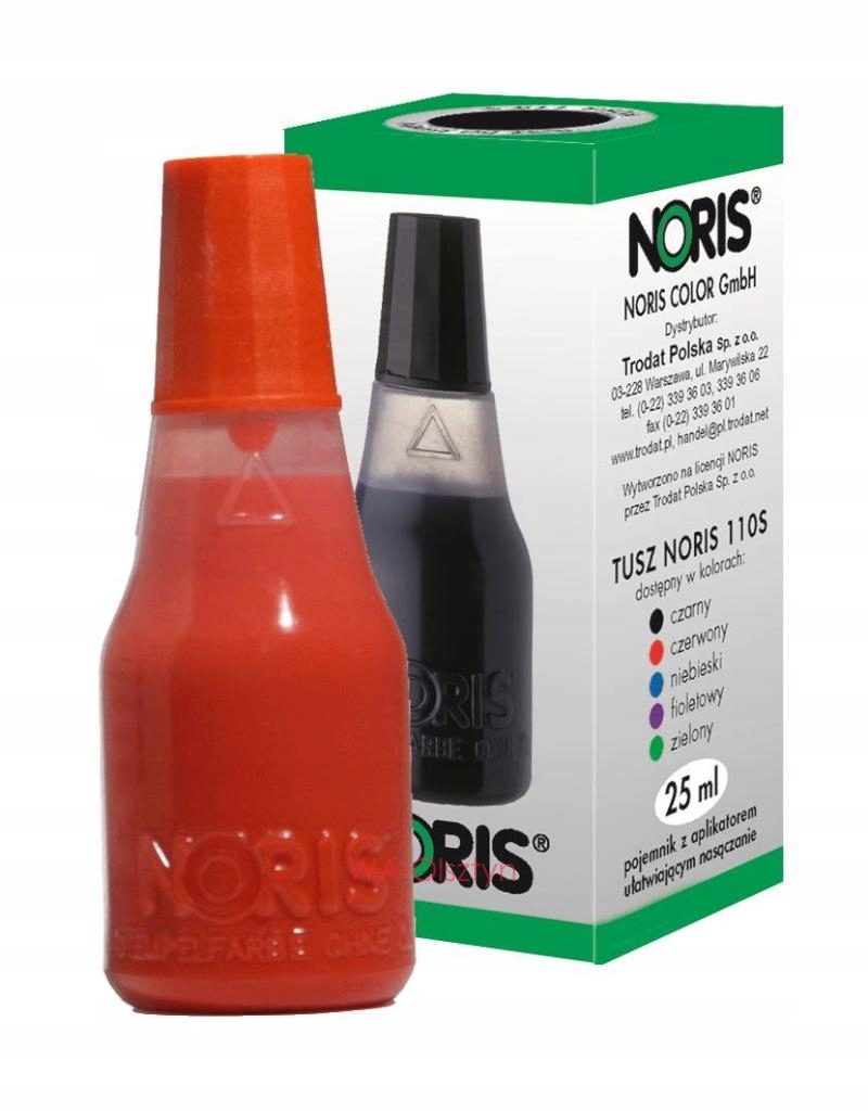 TUSZ NORIS DO PIECZĄTEK bezolejowy 25ml CZERWONY