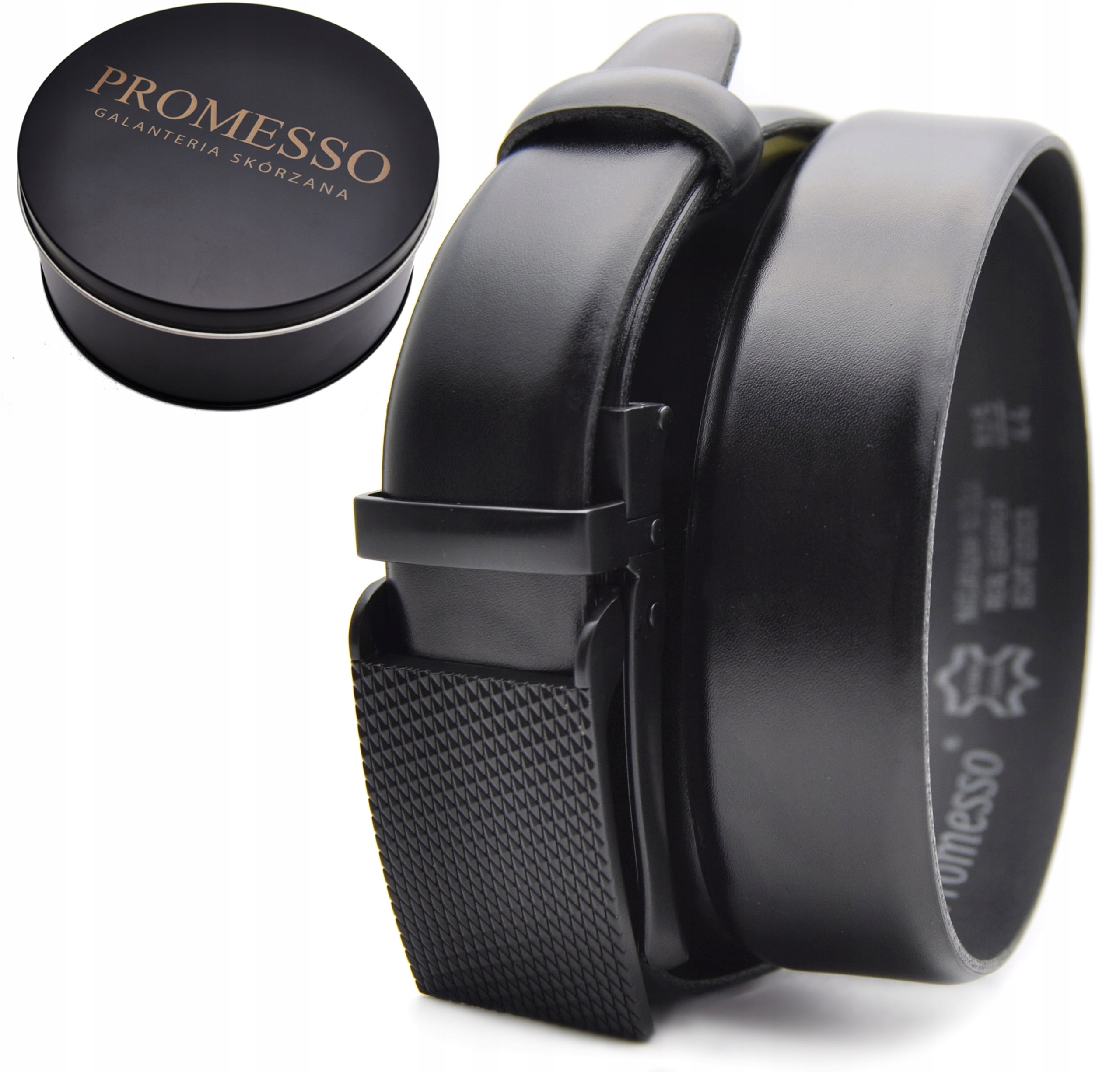 

Polski Skórzany Pasek Czarny Automat 3 Męski PC64