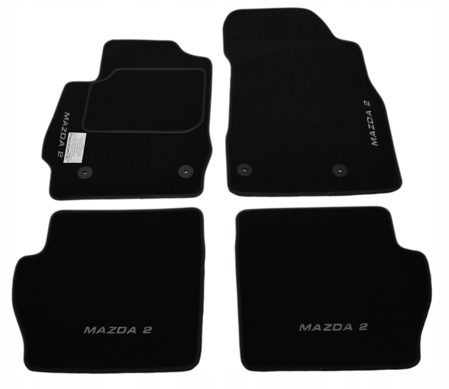 Mazda 2 2007-2015р. килимки преміум + вишивка